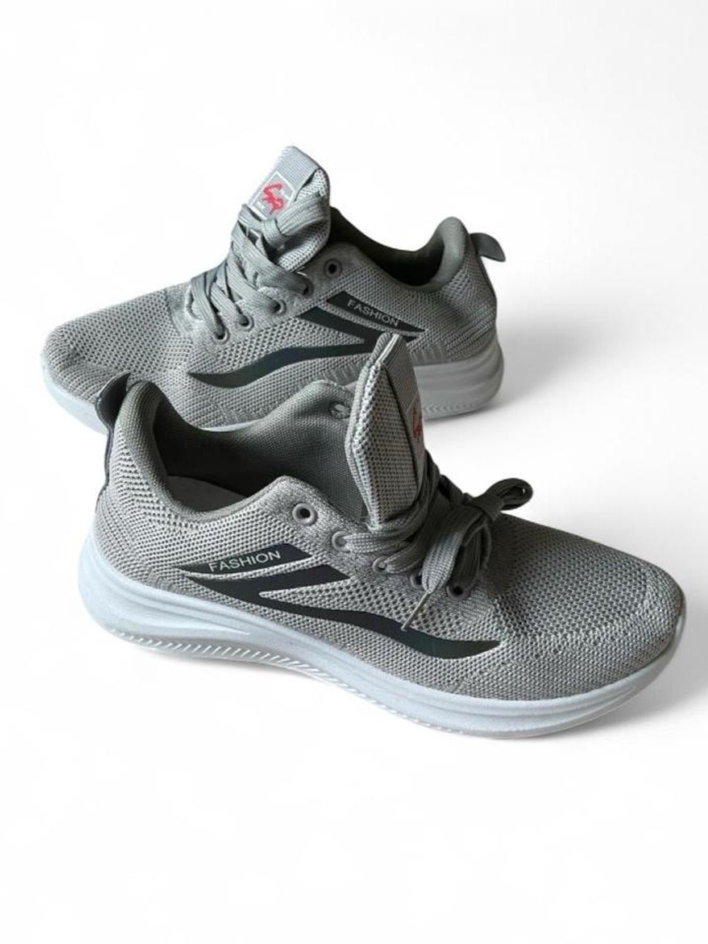 Women’s Grey Mesh Athletic Sneakers - Lightweight Comfort